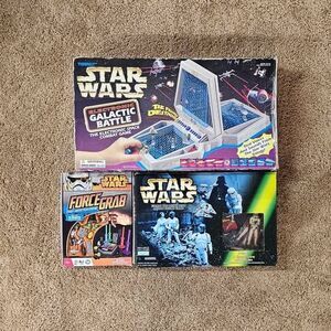 Vintage 1997 Star Wars Electronic Battle Board game lot